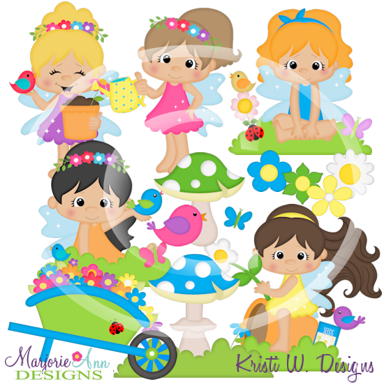 Flower Fairies SVG Cutting Files/Paper Piecing+Clipart - Click Image to Close